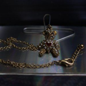 Articulated Teddy Bear Pendant Necklace